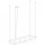 Lampa wisząca Plant biała Nowodvorski | 80cm z półką