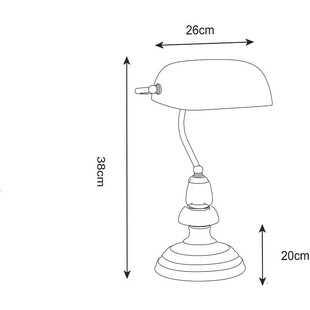 Lampa stołowa Edes zielona | ZumaLine - Retro styl