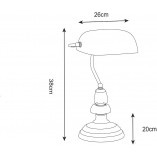 Lampa stołowa Edes zielona | ZumaLine - Retro styl