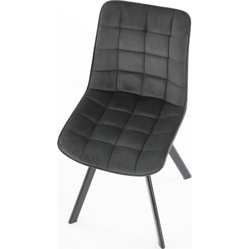 Krzesło pikowane K332 Halmar | Szare, tapicerowane - Kup online