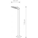 Słupek ogrodowy Pathway LED 118cm czarny | Nowodvorski