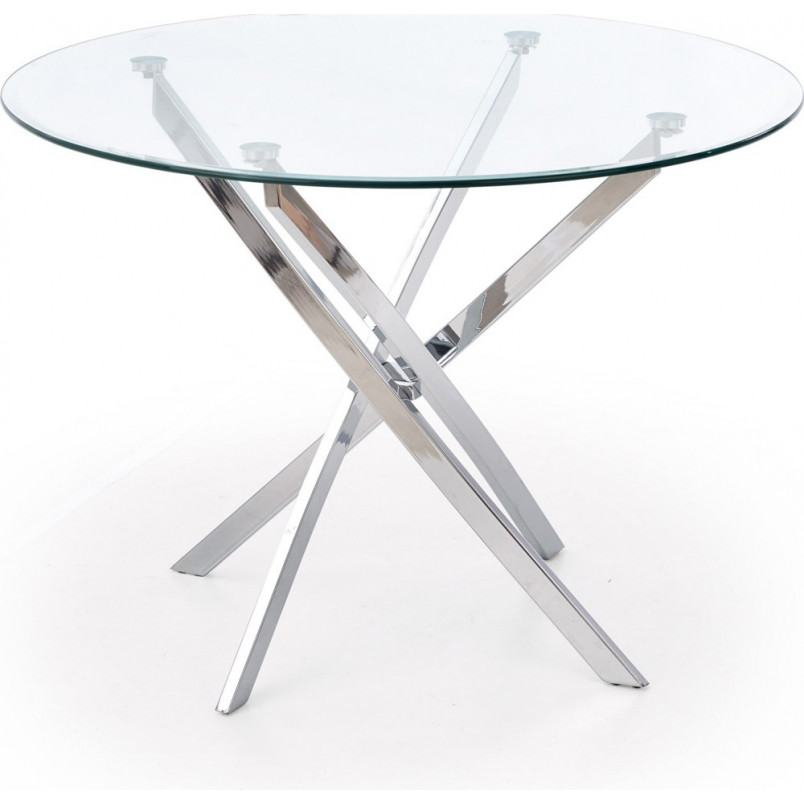 Stół szklany okrągły Raymond 100cm - Halmar | Cena 507,30 PLN