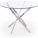 Stół szklany okrągły Raymond 100cm - Halmar | Cena 507,30 PLN