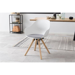 Krzesło Actona Tina Wood - Skandynawski design | Białe