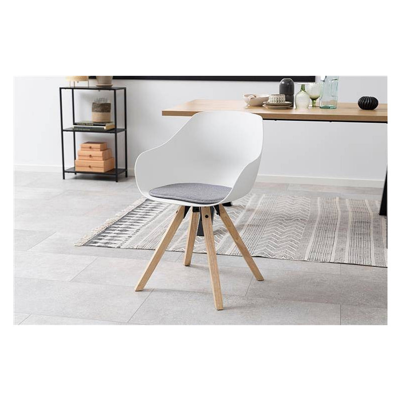 Krzesło Actona Tina Wood - Skandynawski design | Białe