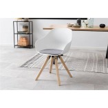 Krzesło Actona Tina Wood - Skandynawski design | Białe