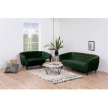 Sofa welurowa 2-os. Ria Actona | Zielony glamour