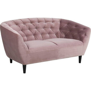 Sofa welurowa 2-os. Ria Actona | Różowa, 150cm - Stylowy Salon