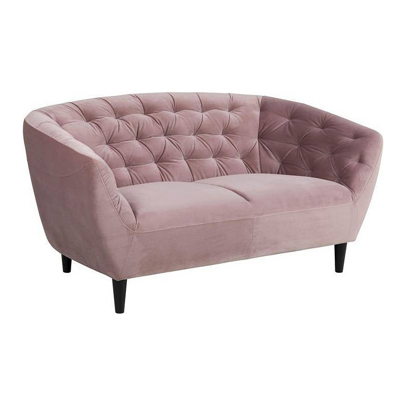 Sofa welurowa 2-os. Ria Actona | Różowa, 150cm - Stylowy Salon
