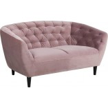 Sofa welurowa 2-os. Ria Actona | Różowa, 150cm - Stylowy Salon