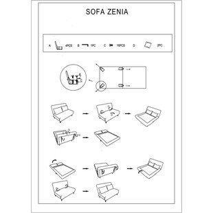Sofa rozkładana Zenia 141cm szara Signal - Komfort i styl