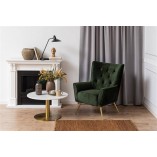 Stolik kawowy Actona Corby | Marmur i Złoto | 80cm