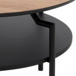 Stolik kawowy Actona Goldington | Dąb/Czarny, 80cm - Kup Teraz!