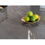 Stół Okrągły Glamour Cyryl Signal | Czarny, 100cm