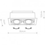 Oprawa Downlight Podtynkowa 2xGU10 Czarna - Nowodvorski