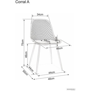 Krzesło Corral A czarne Signal - Elegancki design, świetna cena