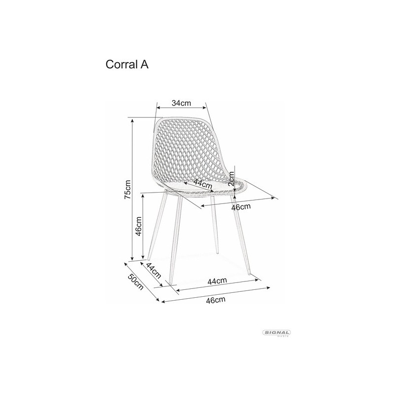 Krzesło Corral A czarne Signal - Elegancki design, świetna cena