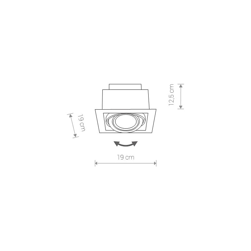 Downlight podtynkowe Nowodvorski 19cm czarne - Oświetlenie