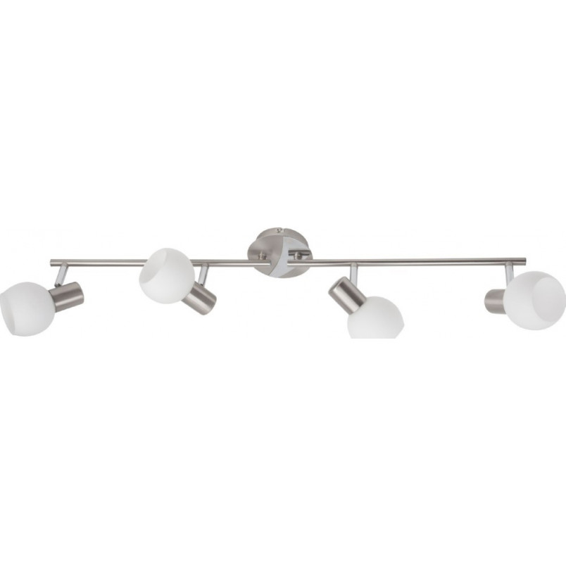 Plafon szklany 4 punktowy Brilliant Tiara IV - Chrom/Biały