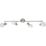 Plafon szklany 4 punktowy Brilliant Tiara IV - Chrom/Biały