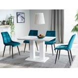 Krzesło welurowe Chic Velvet 85 turkusowy/czarny Signal - Komfort i styl