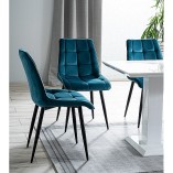 Krzesło welurowe Chic Velvet 85 turkusowy/czarny Signal - Komfort i styl