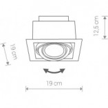 Oprawa Downlight Nowodvorski 19cm - Biała, GU10 | Sklep z Lampami