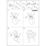 Krzesło welurowe turkusowe Signal | Pikowane, z podłokietnikami