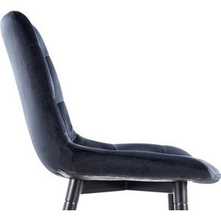 Krzesło barowe Signal Chic Velvet | Czarny welur 60cm