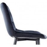 Krzesło barowe Signal Chic Velvet | Czarny welur 60cm