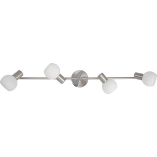 Plafon szklany 4 punktowy Brilliant Tiara IV - Chrom/Biały