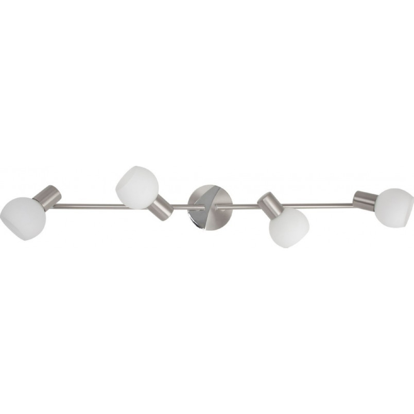 Plafon szklany 4 punktowy Brilliant Tiara IV - Chrom/Biały