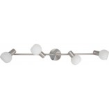 Plafon szklany 4 punktowy Brilliant Tiara IV - Chrom/Biały