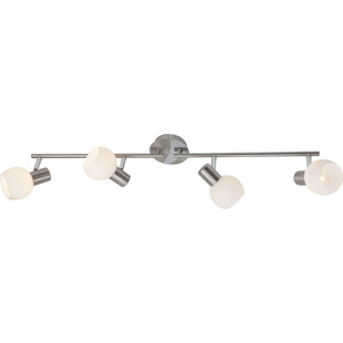 Plafon szklany 4 punktowy Brilliant Tiara IV - Chrom/Biały