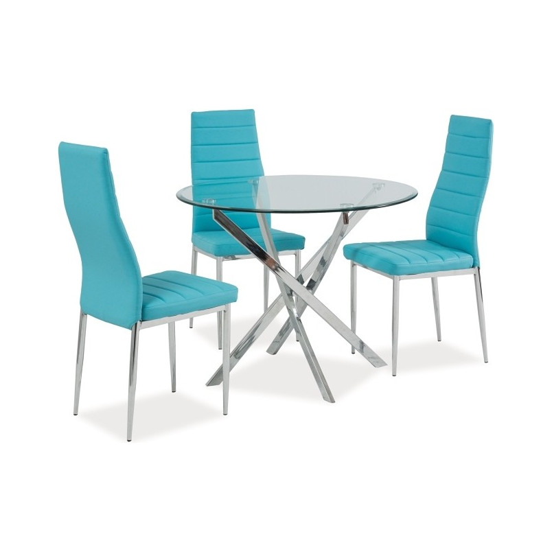 Stół szklany okrągły Agis 90cm Signal - Elegancki design