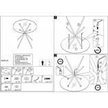 Stół szklany Azalia 80cm Signal - Glamour, Złote Nogi