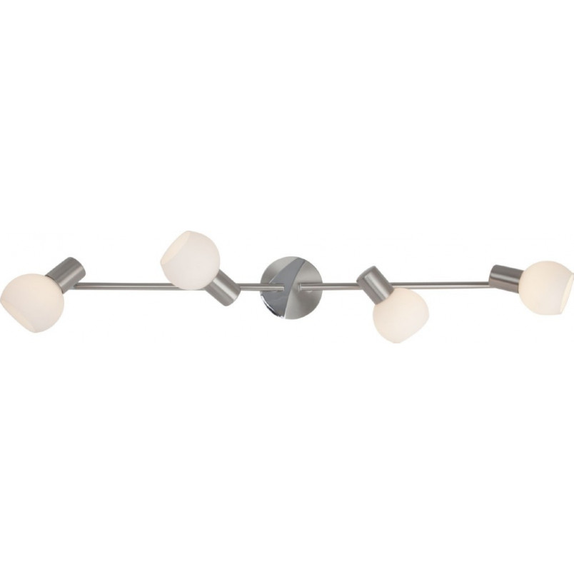 Plafon szklany 4 punktowy Brilliant Tiara IV - Chrom/Biały