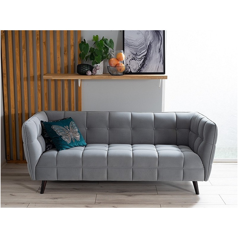 Sofa welurowa 3-osobowa Castello | Signal - Komfort i styl