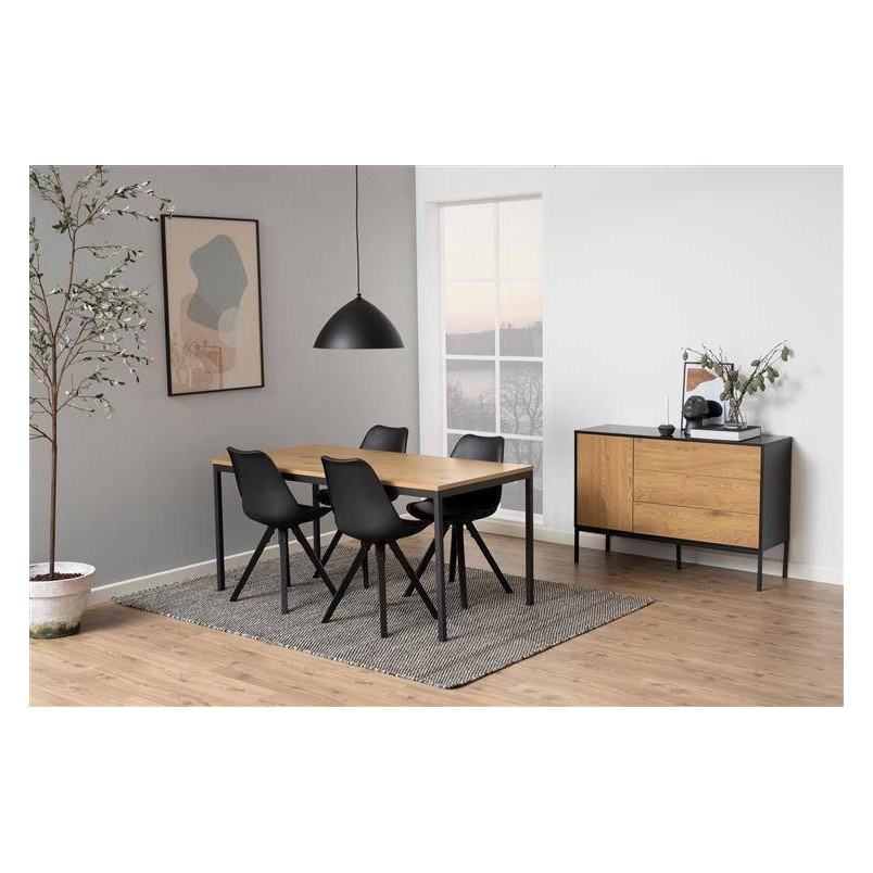 Stół industrialny Actona Seaford 160x80 | Dąb Czarny