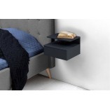 Szafka nocna Actona Ashlan 35cm - Czarna | Sklep meblowy
