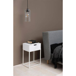 Szafka nocna Actona Mitra 40cm biała - Skandynawski Design