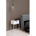 Szafka nocna Actona Mitra 40cm biała - Skandynawski Design