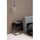 Szafka nocna Actona Mitra 40cm | Czarna, industrialna