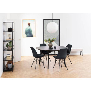 Stół Okrągły Roxby Actona | Czarny Fornir | 105cm