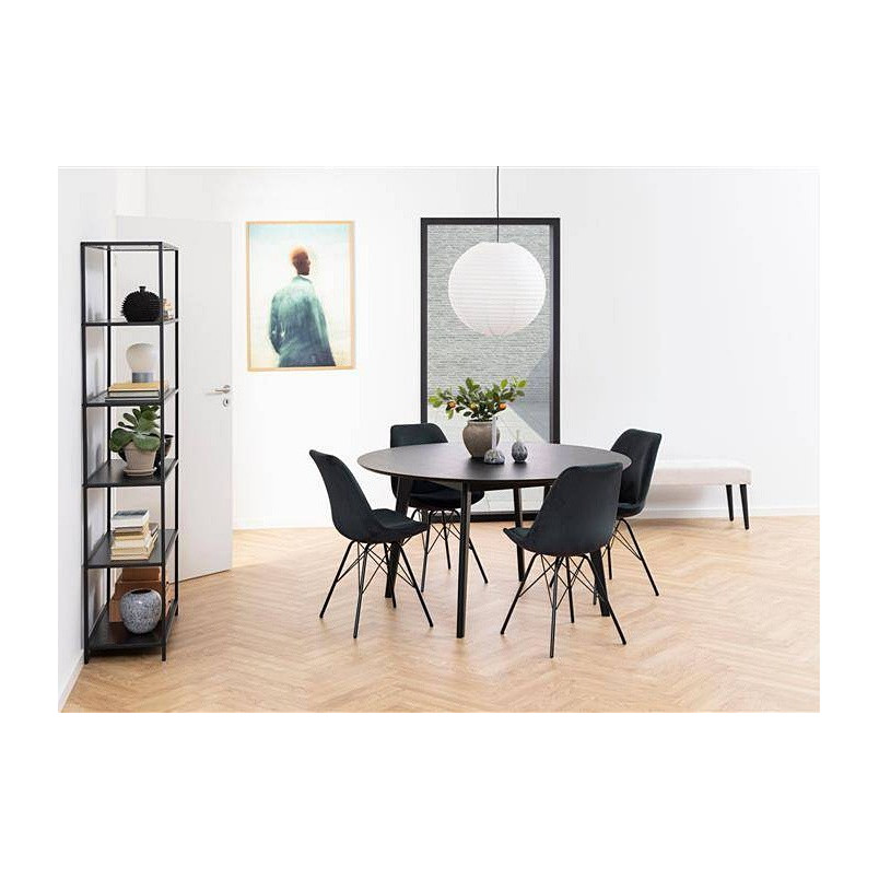Stół Okrągły Roxby Actona | Czarny Fornir | 105cm