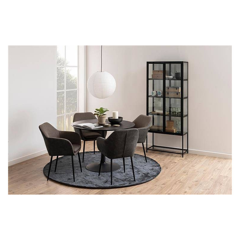 Stół okrągły Ibiza Actona | Czarny dąb | 110cm