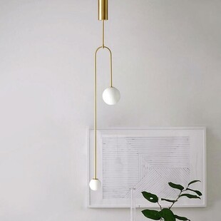 Lampa sufitowa Loop | Biało-złote kule | Step Design