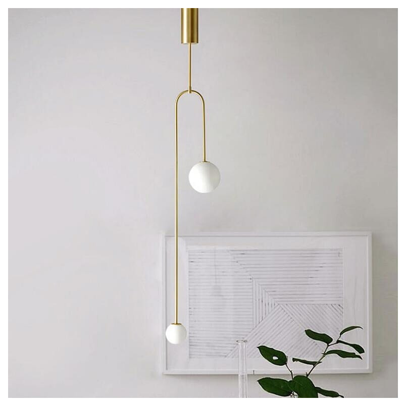 Lampa sufitowa Loop | Biało-złote kule | Step Design