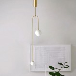 Lampa sufitowa Loop | Biało-złote kule | Step Design