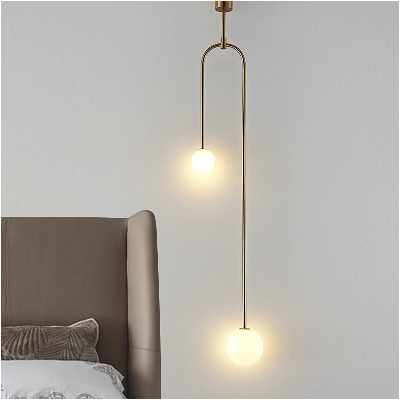 Lampa sufitowa Loop | Biało-złote kule | Step Design